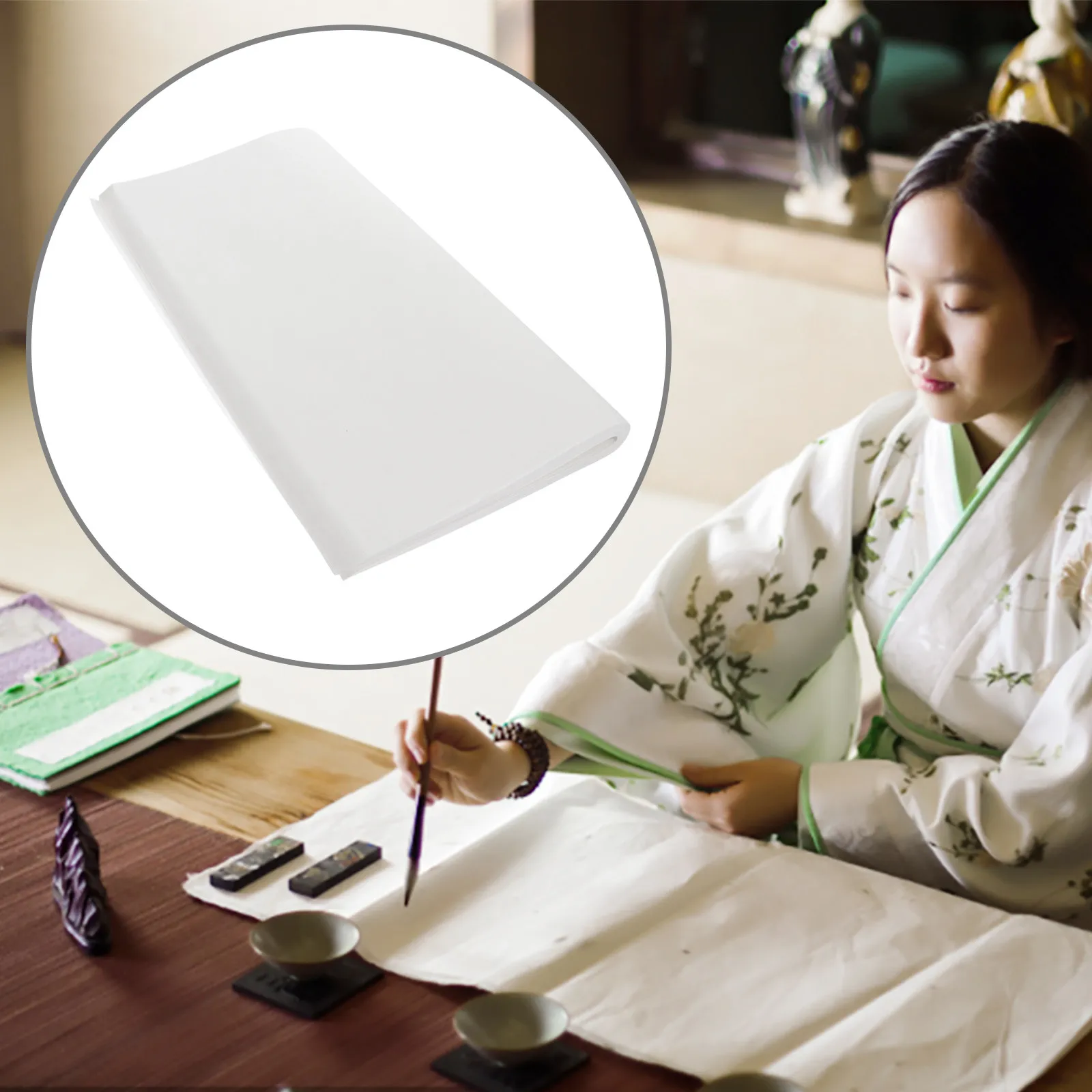 100枚入り-中国書道用玄紙-米紙-絵画-書道練習用-伝統書道シート