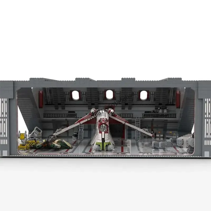New 5847Pcs Famous Star Battle Movie Moc Big Hangar Model Building Custom Puzzle Diy Creative Idea Toys Christmas Birthday Gifts
