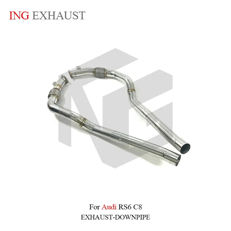 ING High Performance Exhaust System Front Pipe for Audi RS6 S6 S7 C8 4.0T Racing Stainless steel Tube 304 Car Turbo Accessories