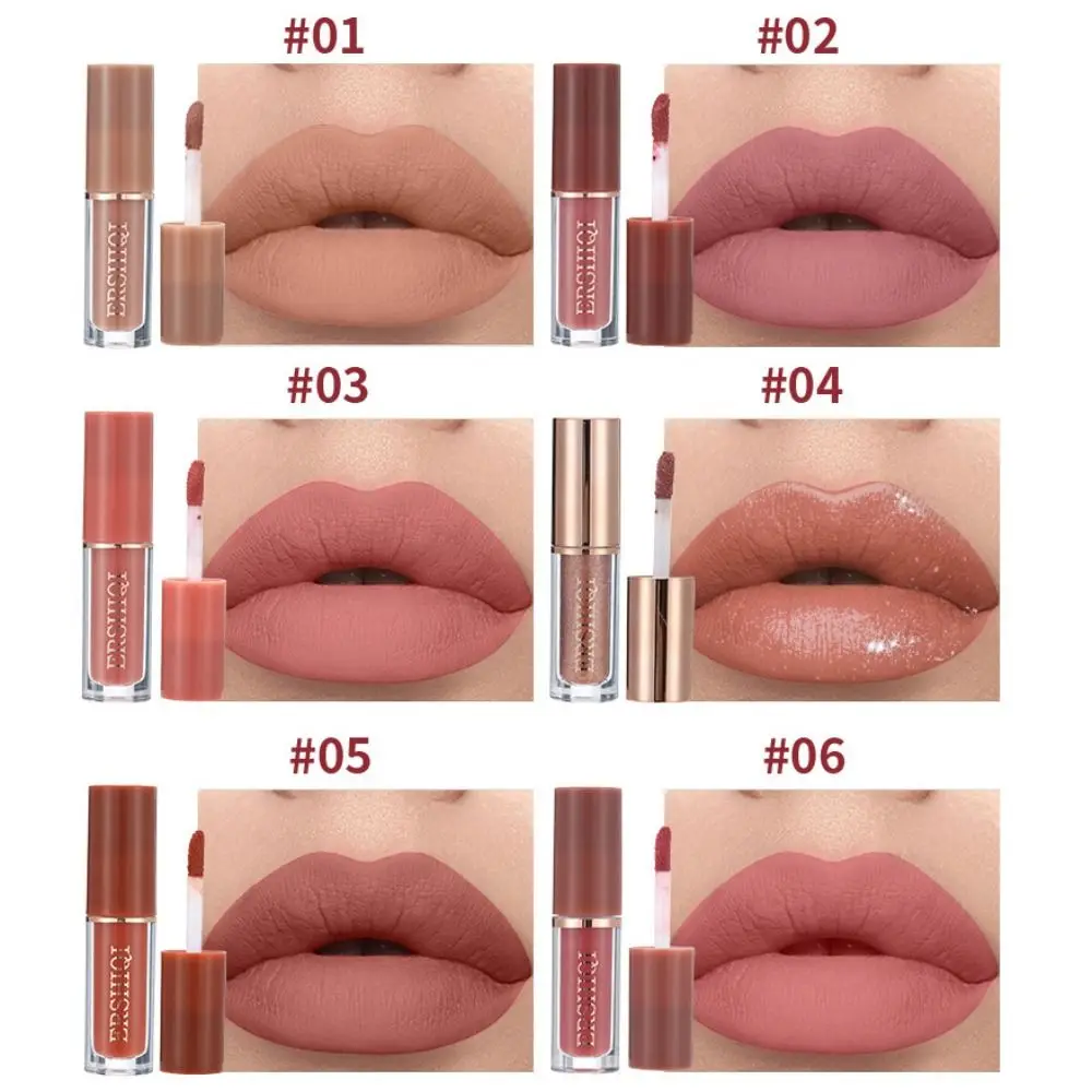 

12PCS Soft Mist Matte Velvety Lip Glaze Easy To Color Long-lasting Matte Lipstick Suit Not Fading Non-Stick Cup Liquid Lipstick