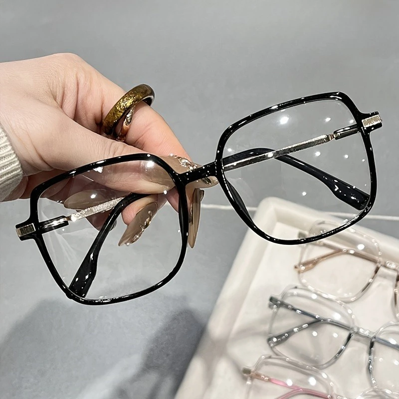 مجموعة نظارات نسائية بإطار مربع أنيق مكونة من 3 قطع عدسات مزخرفة للارتداء الكاجوال والرسمي، مثالية للصور والهدايا