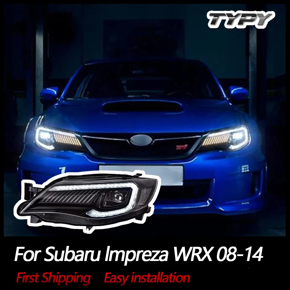 

Автомобильные фары TYPY для Subaru lmpreza WRX, 2008-2014, светодиодные фары для проектора, дневные ходовые огни, автомобильные аксессуары