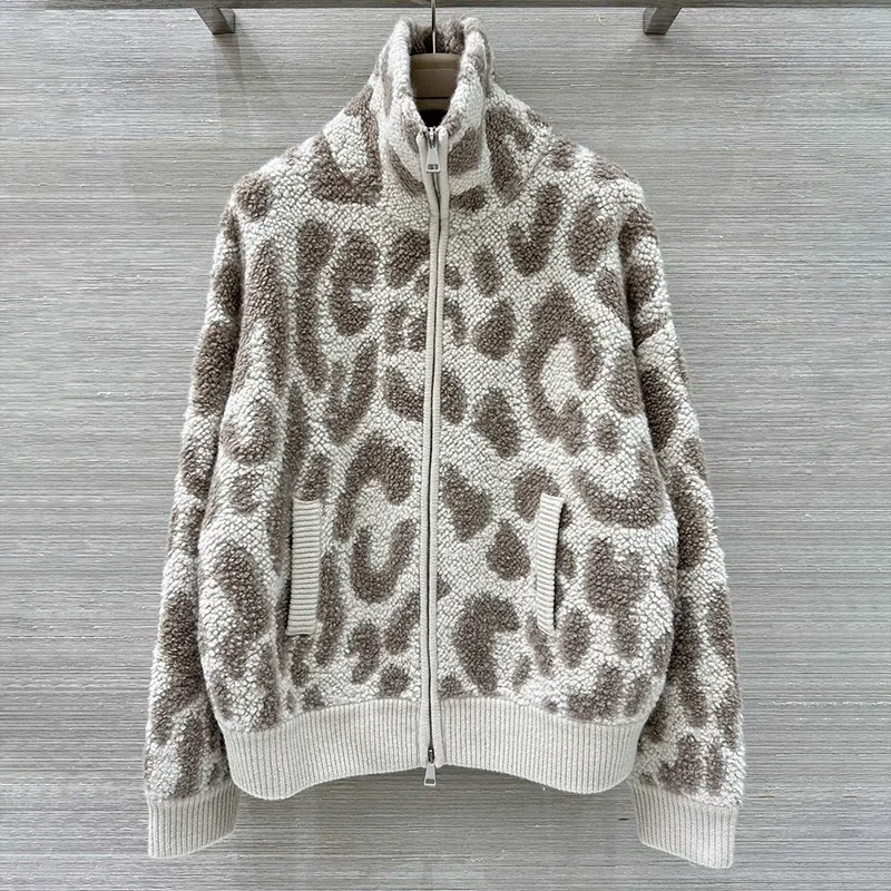 

Высококачественное женское вязаное пальто на молнии из плюшевого материала в стиле ретро с классическим популярным дизайном 25100436