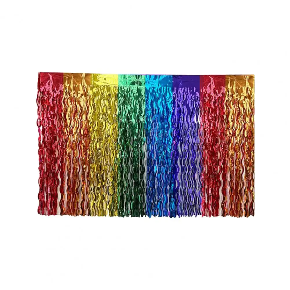 Self-adhesive Table Skirt Reusable Tinsel Fringe Table Skirt for Beach Parties Waterproof for Rectangle for Rectangular