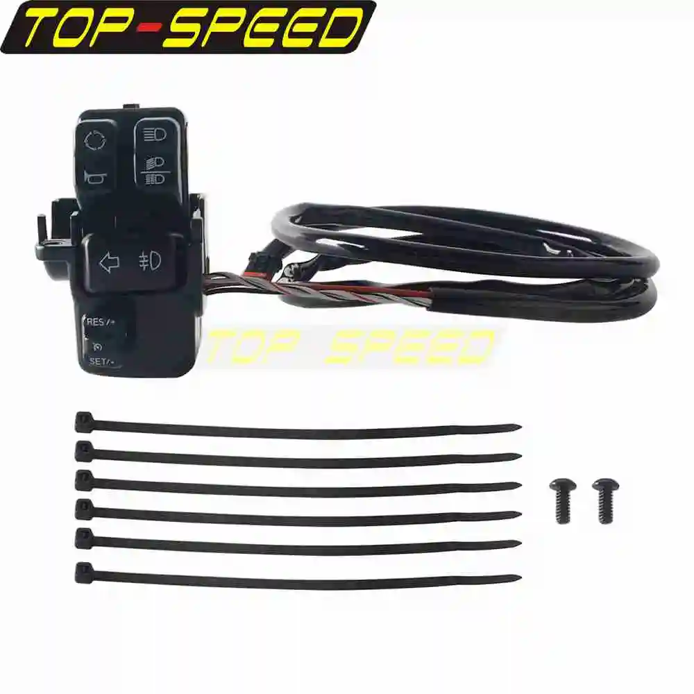 For Harley FLHC FLHCS FLDE FLSS FLSTC Low Rider Deluxe Softail 16-24 IP65 Waterproof Cruise Control Kit Electronic Speed Control