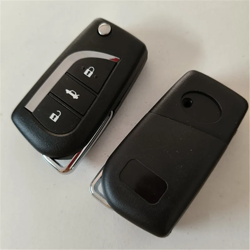 

3-кнопочный откидной чехол для дистанционного ключа, подходит для Toyota Camry Levin Corolla Reiz Highlander, чехол для ключей TOY48/TOY43 Blade 2014