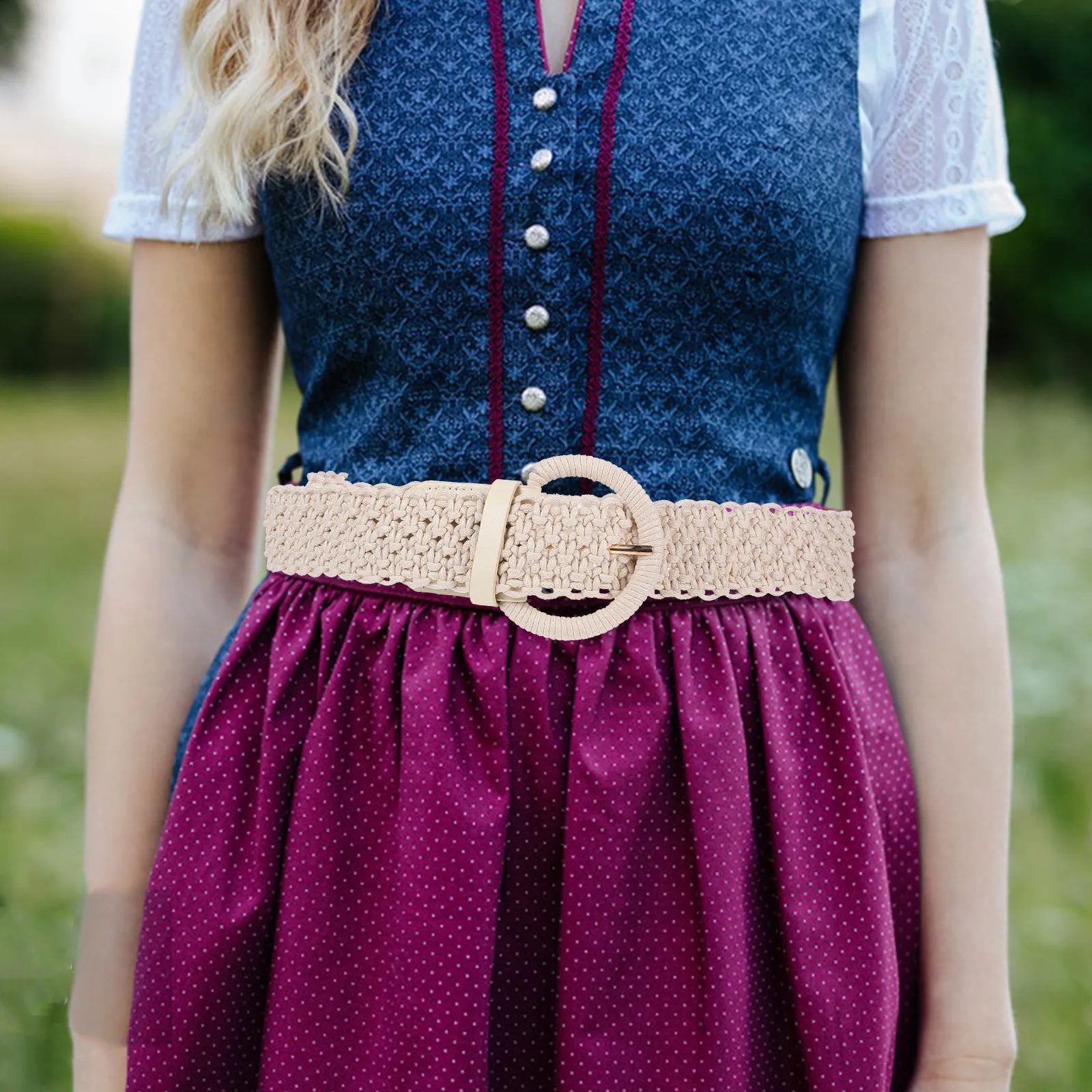 

Богемный плетеный пояс ручной работы, регулируемый плетеный макраме-пояс для платьев и джинсов, модные женские аксессуары для талии