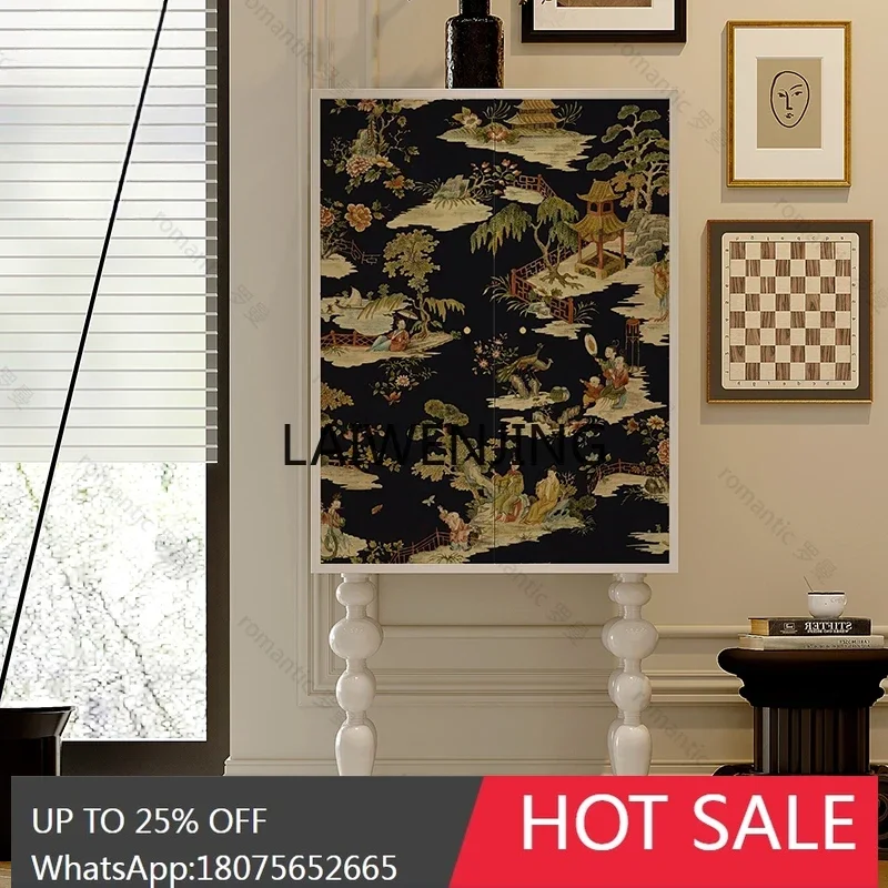 MJY entrance dining side living room multi-functional storage decorative solid wood tall cabinet