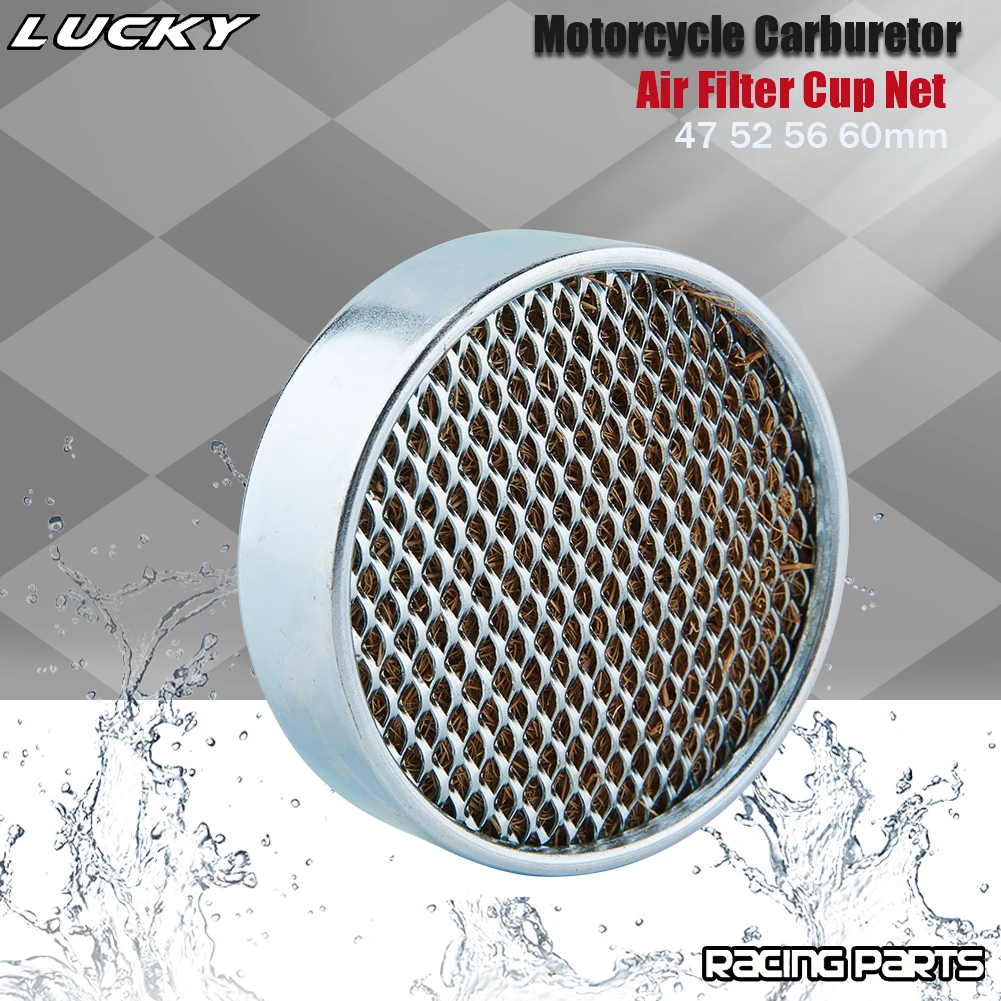 Motorcycle Carburetor Air Filter Cup Net Velocity Stack Metal Fits Universal 47 52 56 60mm Carb Part Dirt Pit Bike