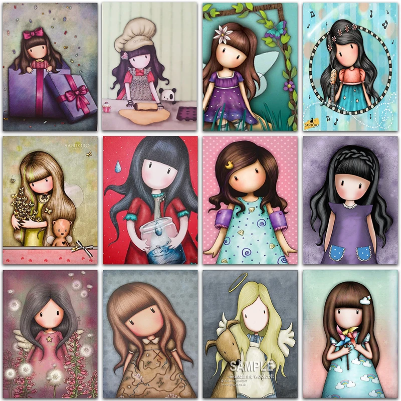 5D DIY Diamond Painting Cartoon girl princess Angel Rose Picture Home Decor Art Full Square&Round mosaic embroidery Cross stitch