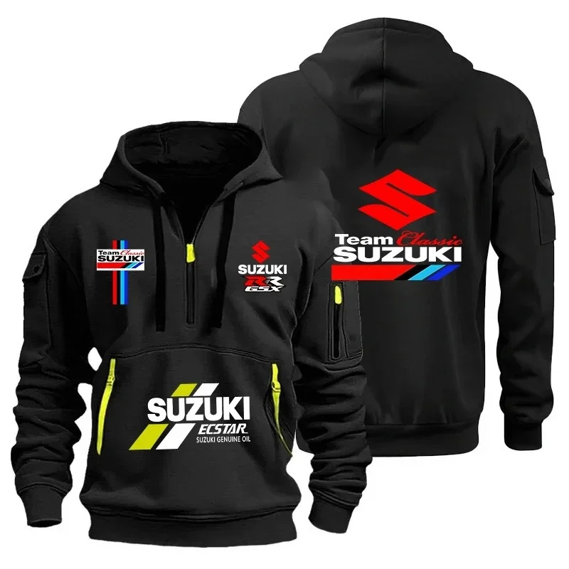 

Men's Casual Hoodie Suzuki 2026 Motocross Team Print Racing Style Popular Streetwear Sweatshirt for Men