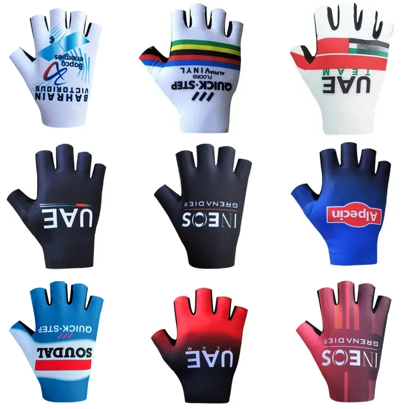 Half Finger Cycling Gloves for 2024 Pro Team,Breathable,Anti Slip and Shock-absorbing