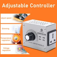 AC Motor Speed Controller Variable Speed Controller SCR Voltage Controller 0-220V 18A 4000W Fan Speed Controller