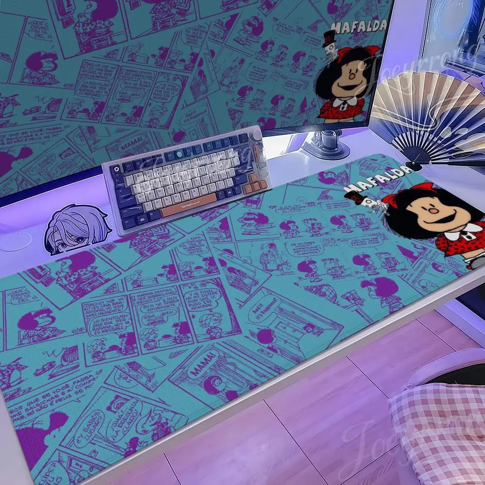 

Mafalda Mouse Pad 1000x500 Hot Anime Taro Sakamoto Days XXL Large Gaming Non-slip Office Keyboard Mats Desk Mat
