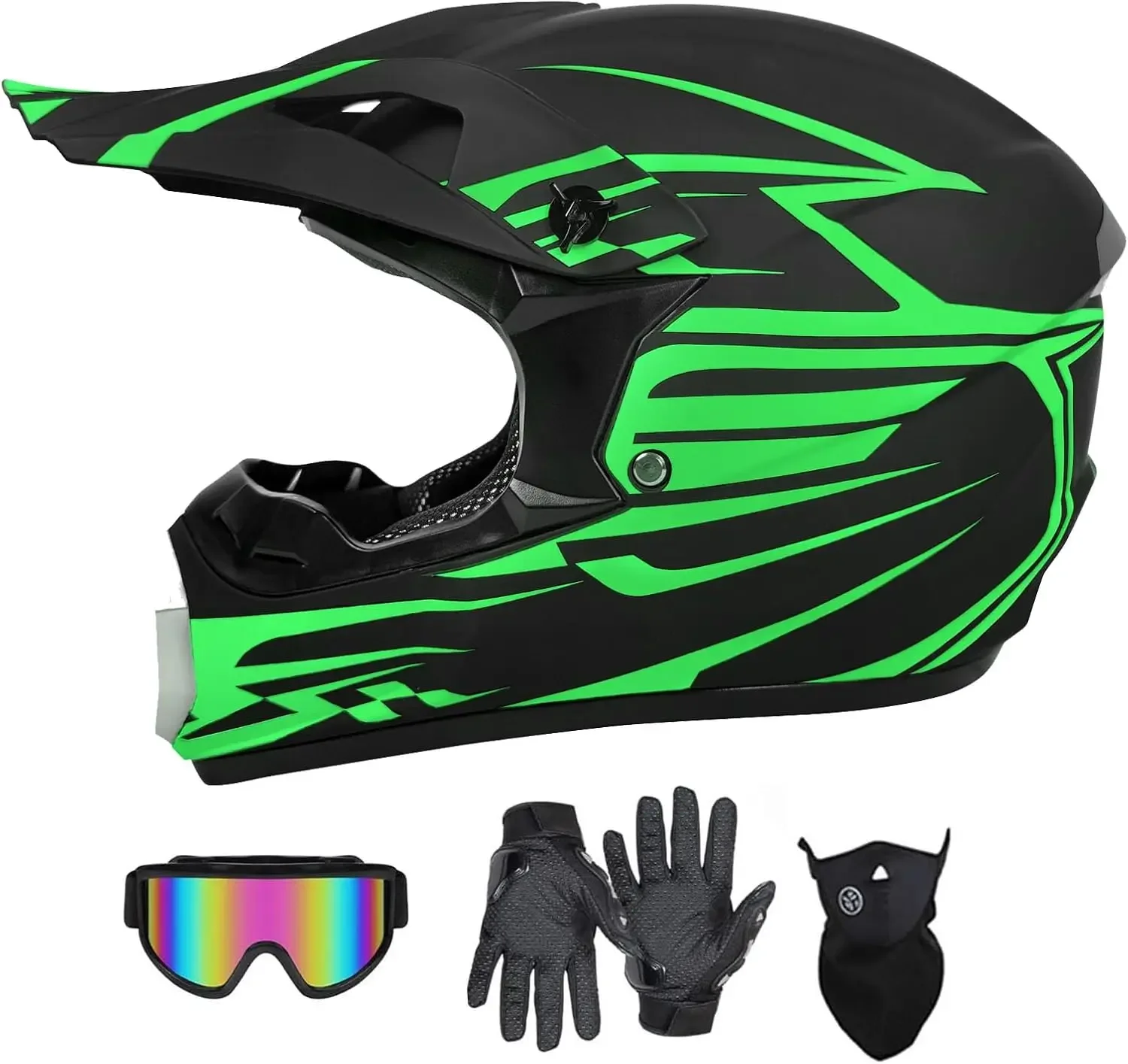 

Youth Motocross Offroad Street Full Face Motorcycle DOT Helmet - High Quality Lightweight Dirt Bike Protective Gear for Four Whe