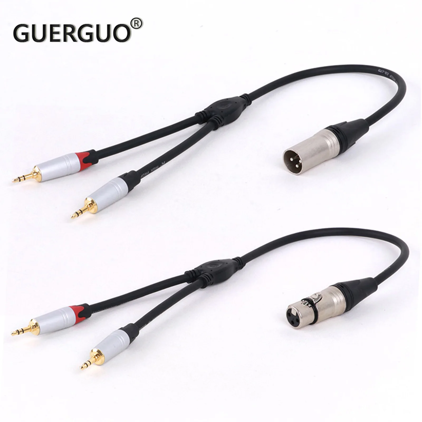 

Colorful 0.3M 0.5M 3Pin XLR Female/Male to Dual 3.5mm Stereo Male Jack Y-Splitter Microphone Cable For Mixer Speakers Amplifiers