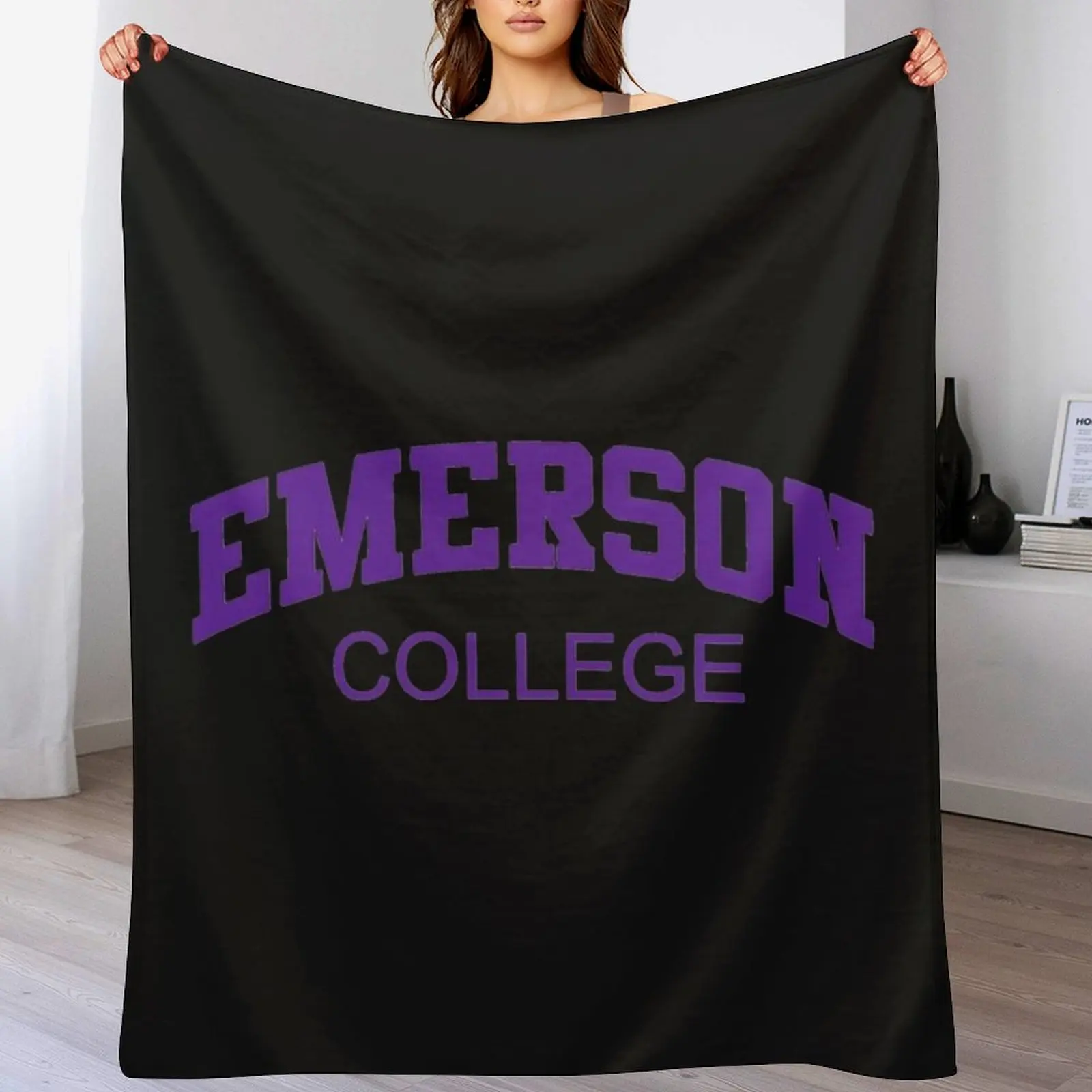 

Emerson College Throw Blanket Shaggy Warm bed plaid For Baby Blankets