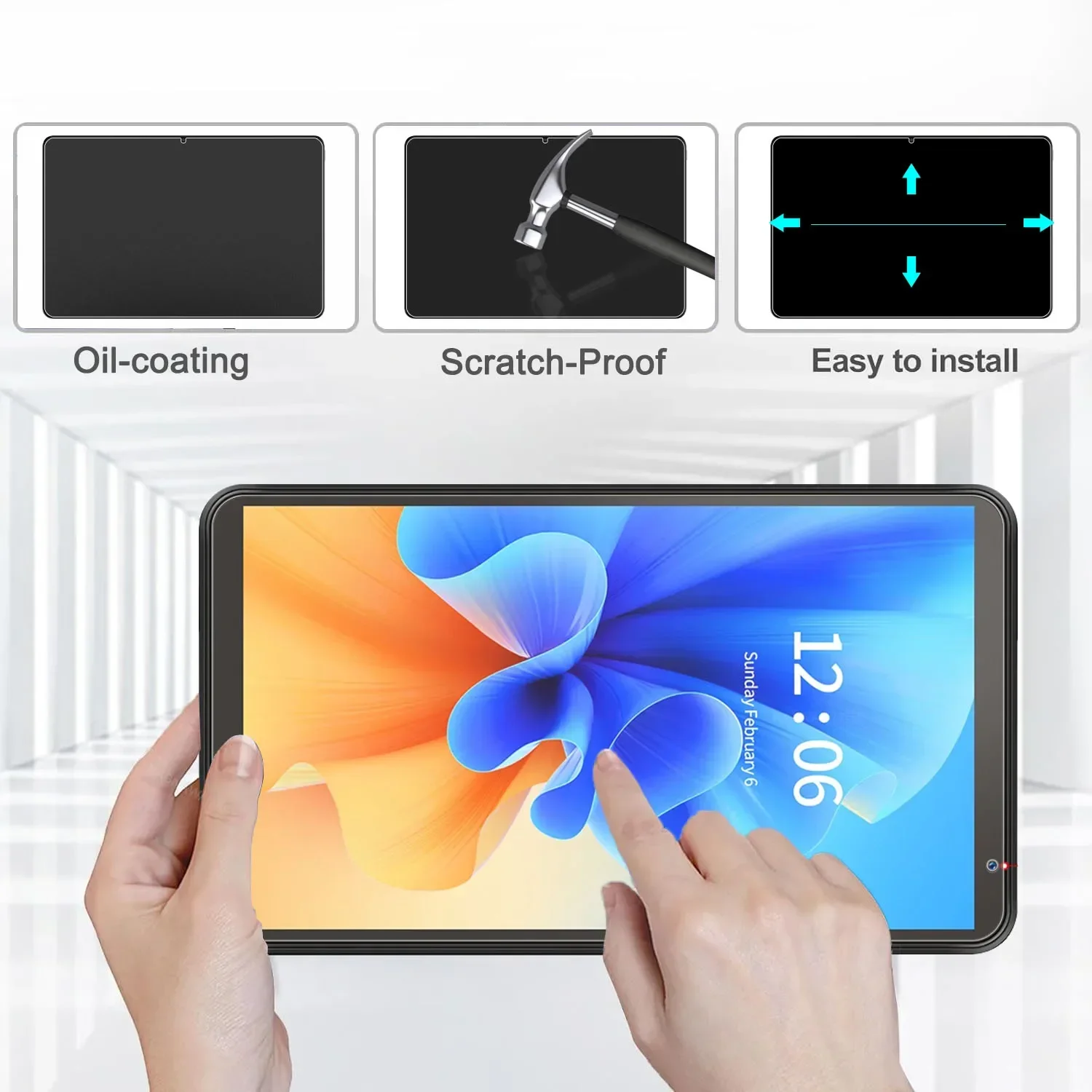 Proteggi schermo in vetro temperato antigraffio HD da 2 pezzi per display Pritom Tablet M7 o Tab 7 Pro 7.0