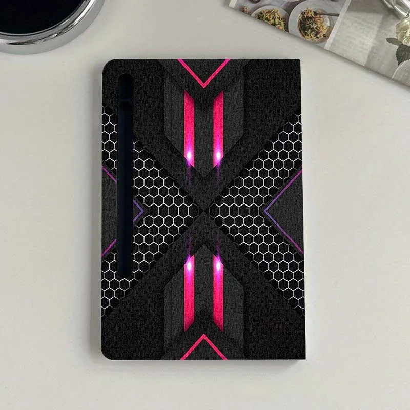 Luminous Carbon Fiber For Samsung Galaxy Tab S9 S10 S6 S7 S8 FE Plus Lite Inch Foldable Cover Tablet Case