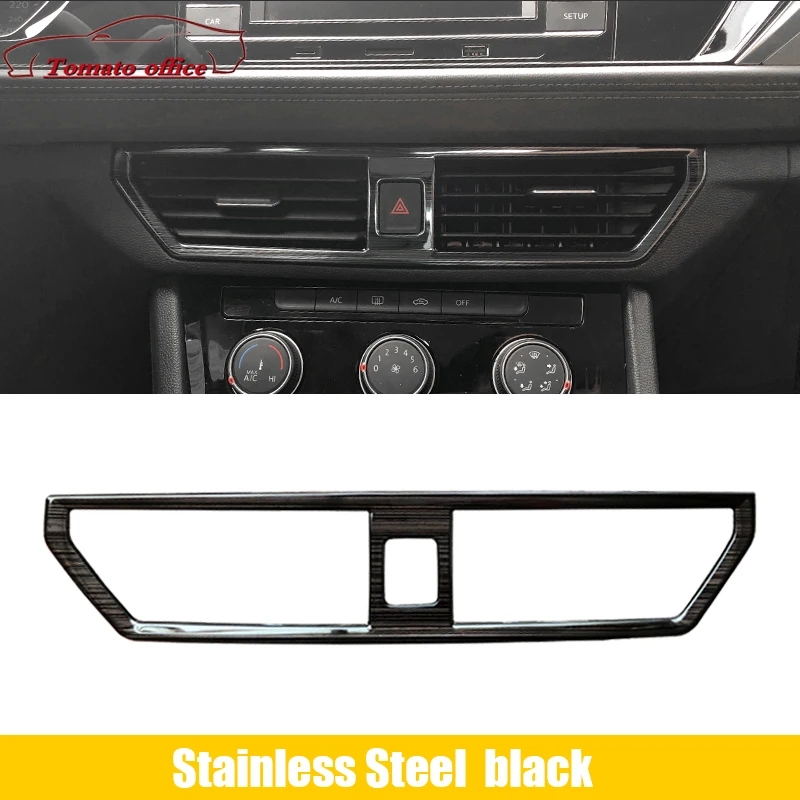 For Volkswagen VW Jetta MK7 2019 2020 2021 Stainless Steel Car middle Central Air Outlet Cover Trim Auto Styling Accessories
