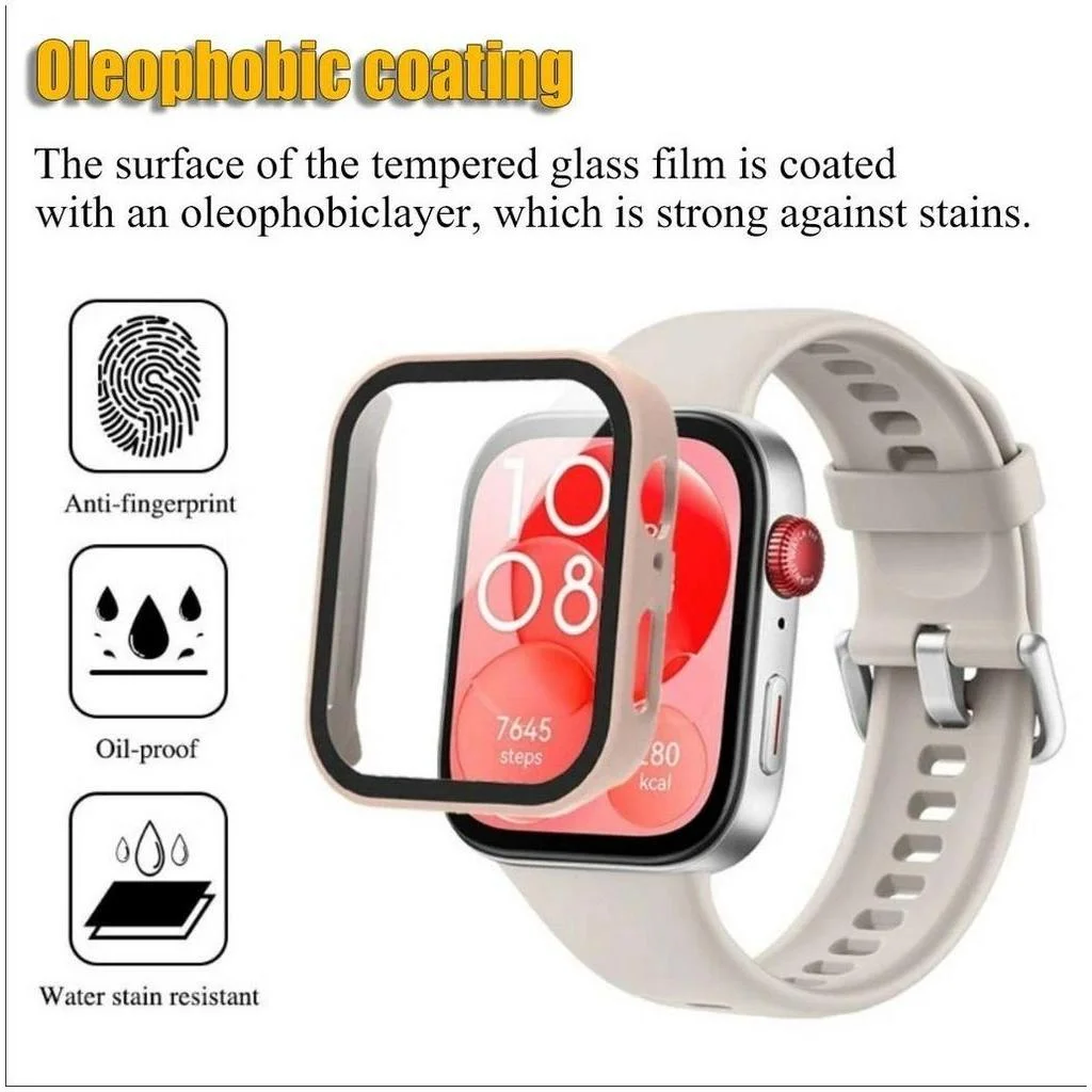 Закаленное защитное стекло с полным покрытием для Huawei Watch Fit 3, ТПУ защитный чехол с полным покрытием для Huawei Watch Fit 3