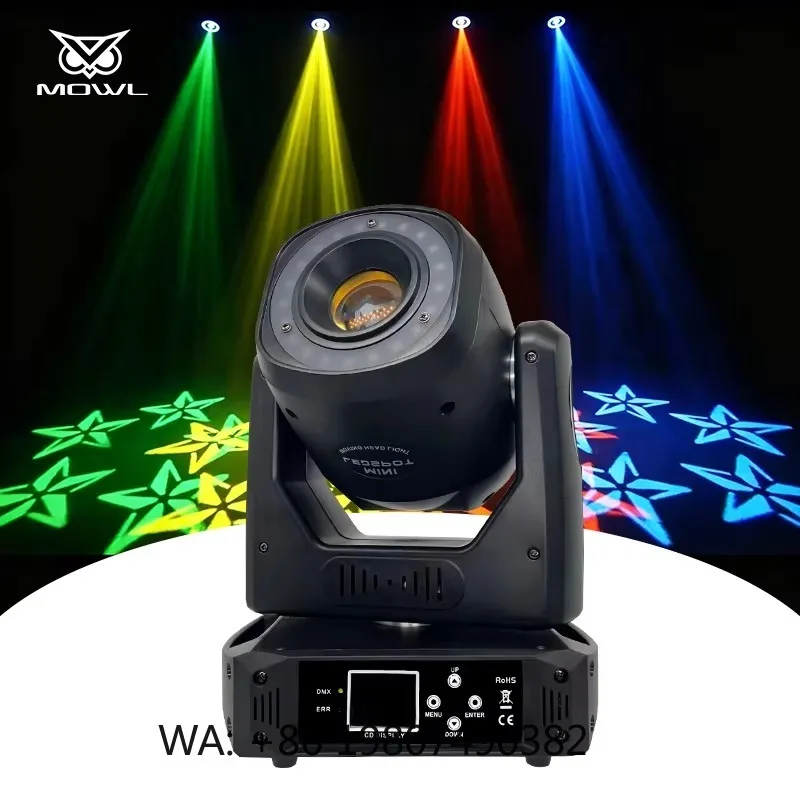 100W DMX LED Spot Moving Head Projection Light Halo Ring Rotating Gobo for DJ Bar Disco Club KTV Stage Lighting