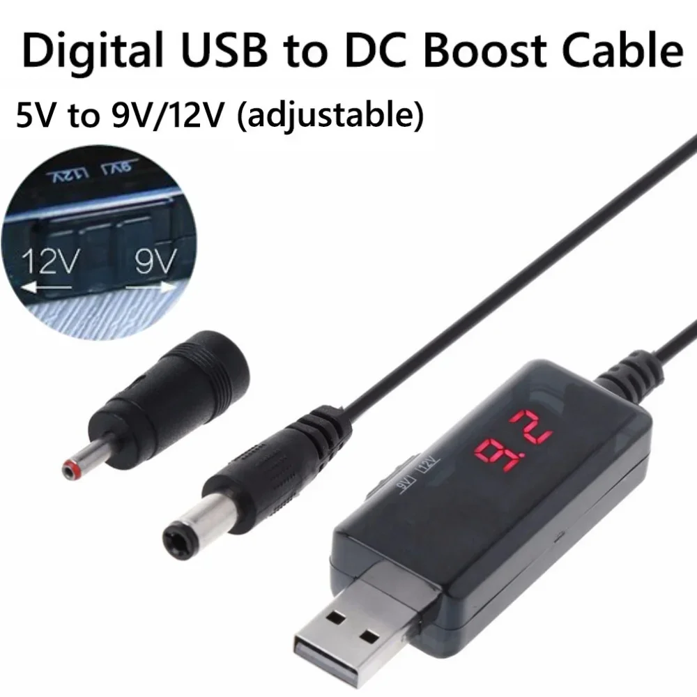 

USB повышающий преобразователь постоянного тока от 5 В до 9 В 12 В USB повышающий повышающий преобразователь с разъемом 3,5x1,35 мм для источника питания/зарядного устройства/преобразователя питания