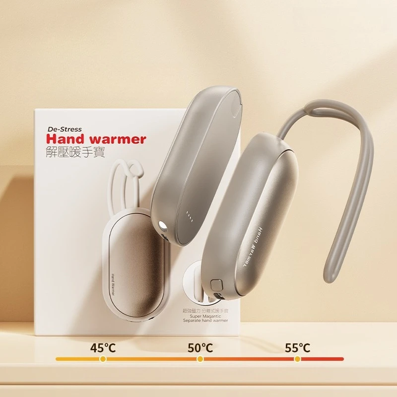 

Eary Portable 2-in-1 Magnetic Hand Warmer with Light 5000mAh USB Rechargeable 3 Level Electric Hot Winter Compact Pocket Heater