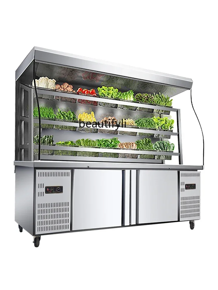 

Z189 YC56 Витрины для хранения свежести Коммерческие охлаждаемые шкафы La Carte Шкаф для барбекю, замороженный, стеклянный воздушный шкаф