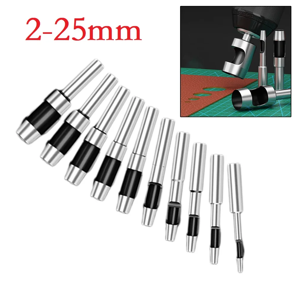 1pc Leather Hole Punching Tools Belt Punch Round Handle Barrel/claw Type Wooden Drill Woodworking Eaming Drill Bit Removal Tool