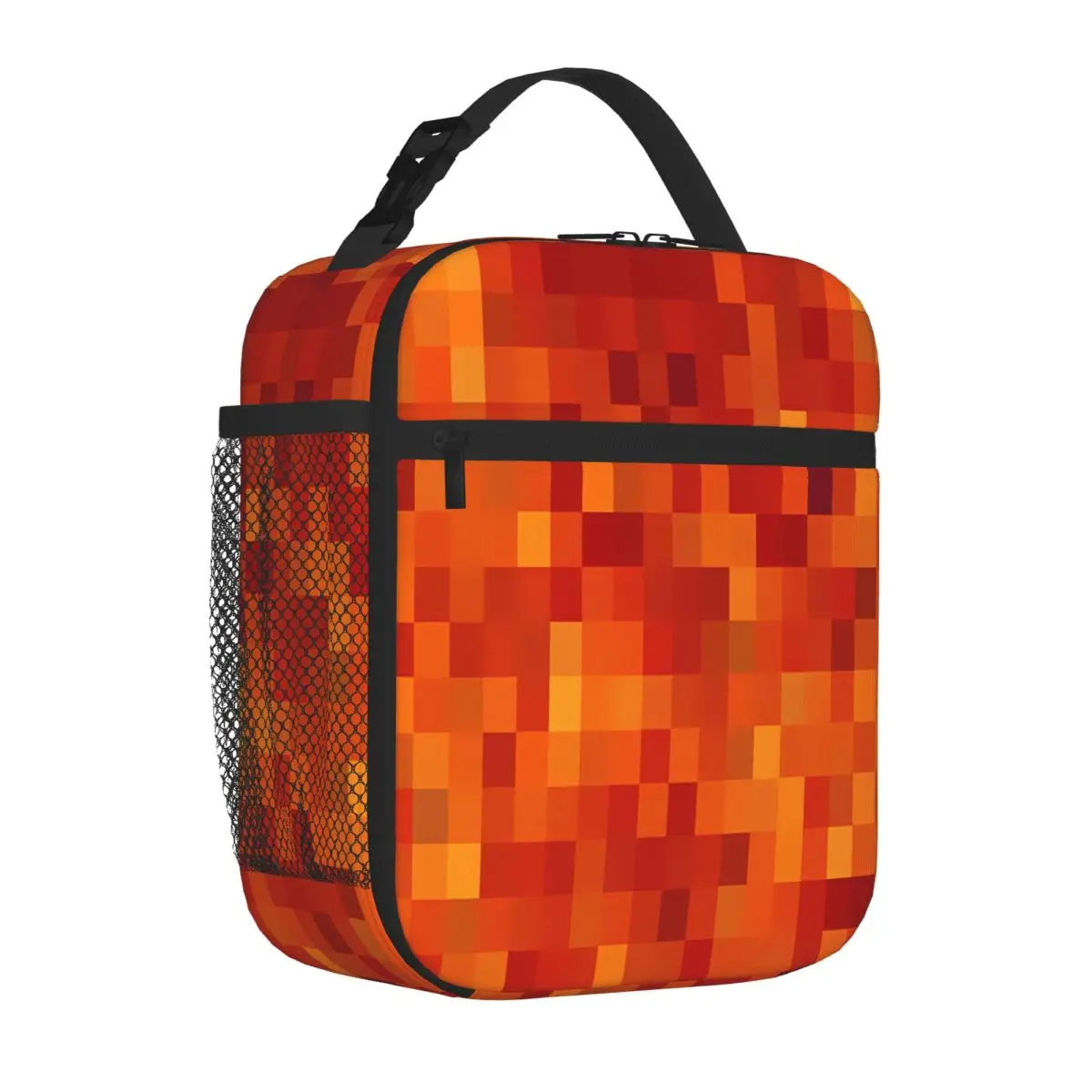 Bestselling Pixelated Magma Double Layer Small Lunch Bag Cruise Travel Cooler Tote