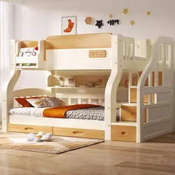 Nordic Leg Kids Double Bed Kawaii High End Luxury Frame Bed Modern Girl Boys Sleeping Cama Matrimonio Furniture For Bedroom