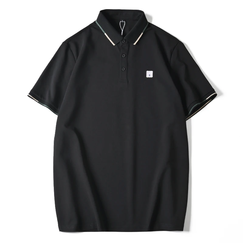

Men's Summer Shirt Short Sleeve Business Casual Turn-down Collar Gauze Cotton T-shirt Tagless Tail Single