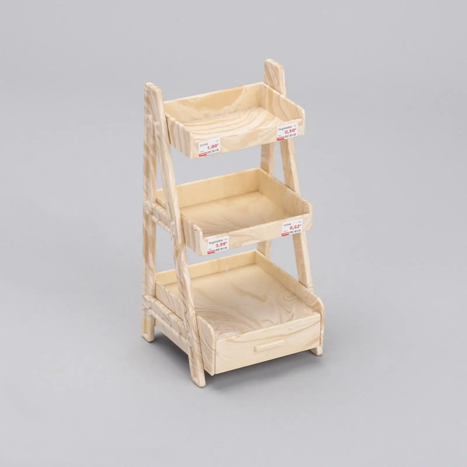 2x 1:12 Scale Miniature Plant Stand, Miniature Shelf, Dollhouse 3 Tier Shelf, Miniature Furniture for Boys Girls Children