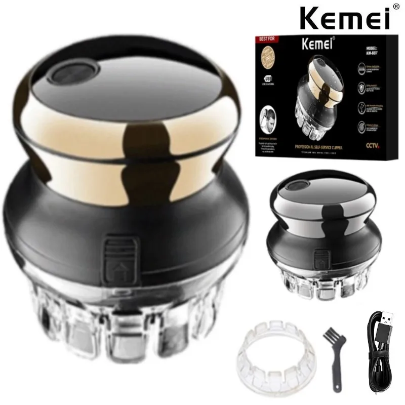 Kemei Easy Cut DIY UFO Hair Clipper and Trimmer for Men Even Cut Cord/Cordless Rotary Hair Cut Cutting Kit Sharp Circular Blades