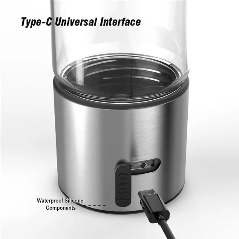 زجاجة مولد مياه الهيدروجين المحمولة SPE + PEM معين الغرفة المزدوجة + PPB وعرض الوقت مياه الهيدروجين الإلكتروليتية-Y48A