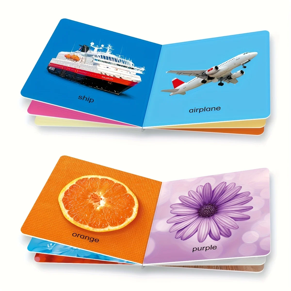 1 box of 10 English Children's Object Recognition and Word Learning Card Books - Gift box set