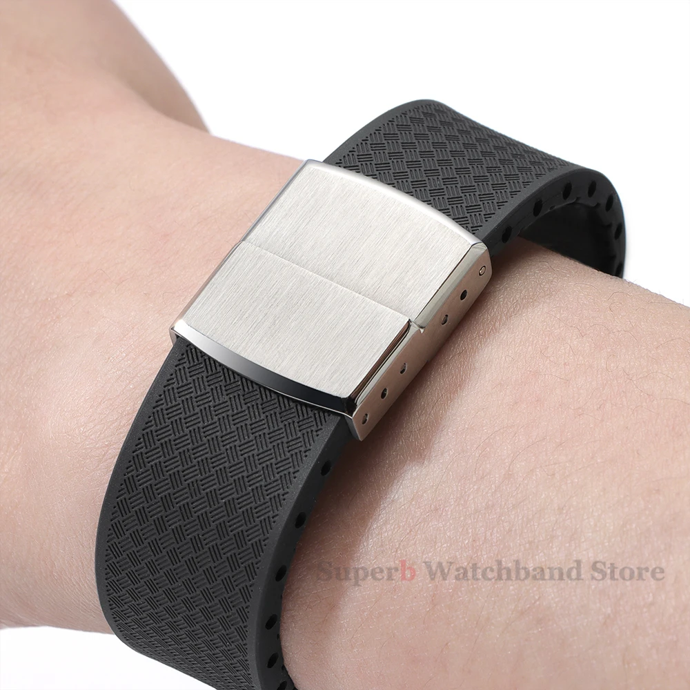 16 มม.18 มม.20 มม.Fast Release Flat-End Universal CTS สายคล้องแฟชั่นแปรงเหล็ก Original BUCKLE พับหัวเข็มขัด Double คลิกผีเสื้อ