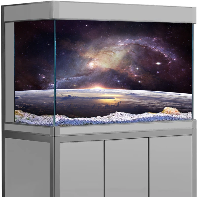 

Fish Tank Decor Aquarium Background Sticker Starry Sky Poster Fish Tank Decoration Self Adhesive Wallpaper 3d Background