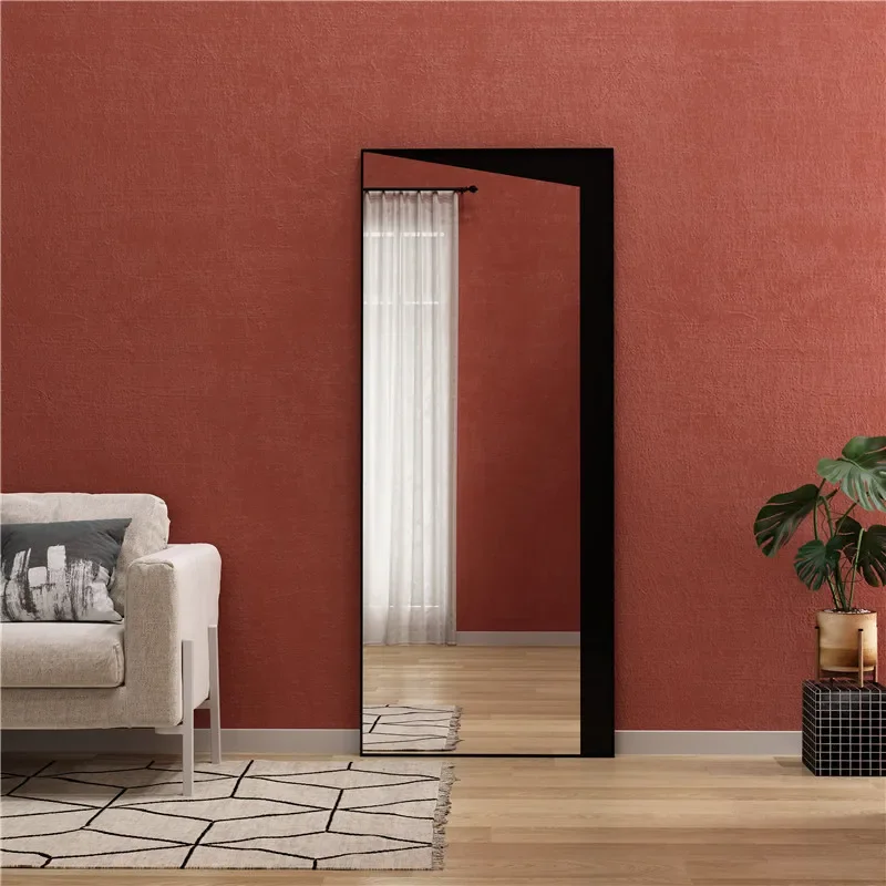 For Ultra Narrow Full Body Mirror French Style Stereoscopic Floor Standing Mirror for Small Apartment Home Decor Ins Wind