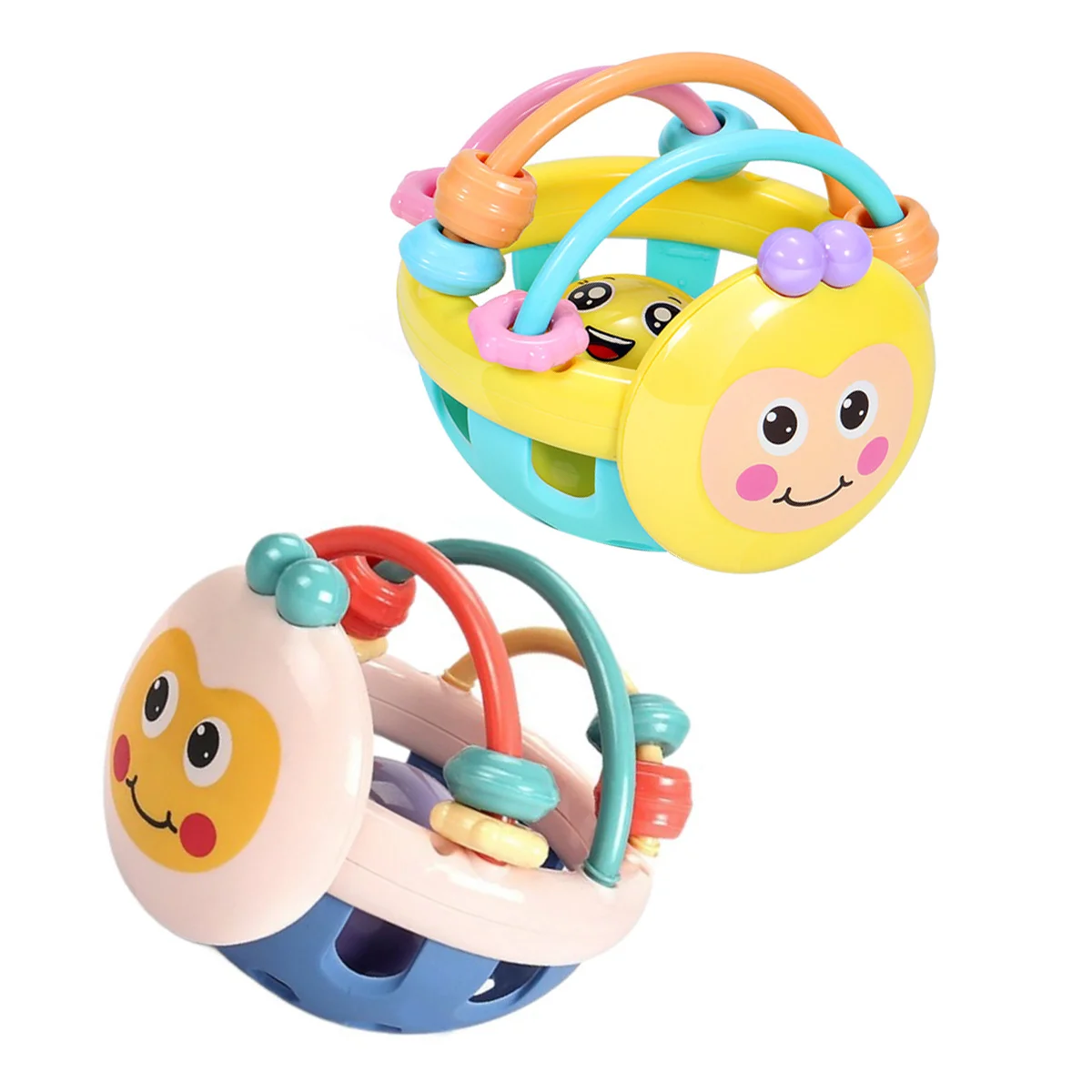 동물 모양 벌 모양 다채로운 딸랑이 & 감각 발달 치발기 (아기 및 유아용), 다기능 감각 학습 장난감 (영유아용)