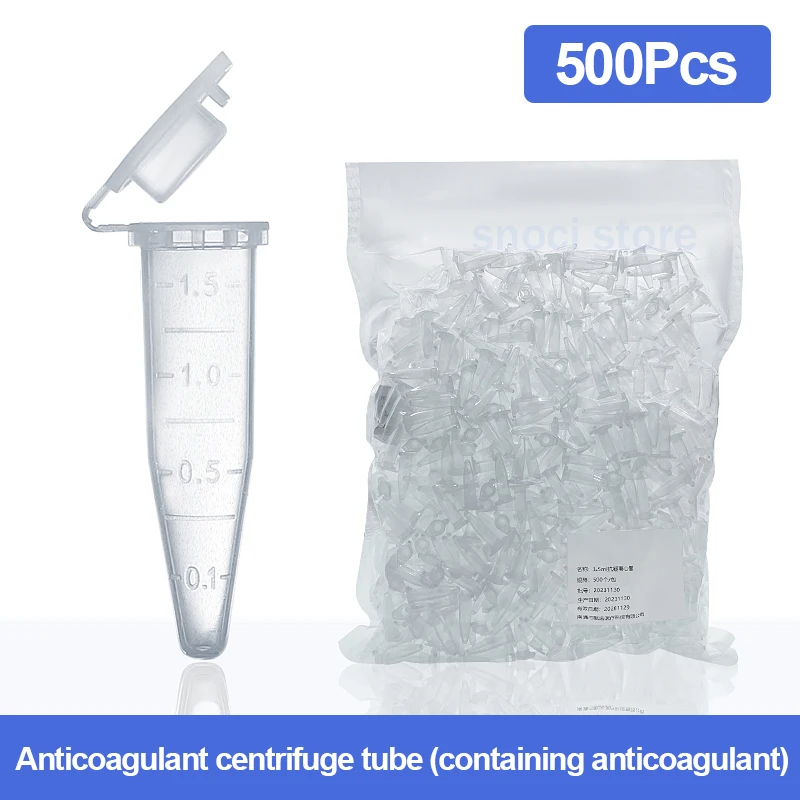 Imagem -05 - Plastic Vacuum Centrifuge Tube Edta Experimental Tube Led Sample Bottle 0.5 ml 1.5 ml 2ml