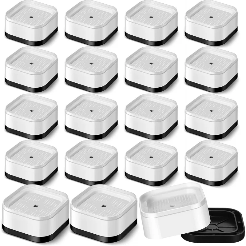 16 Furniture Risers Adjustable Bed Risers Desk Leg Risers 1.38 Stackable Heavy Duty Bed Lifts Risers Square Bed Raising