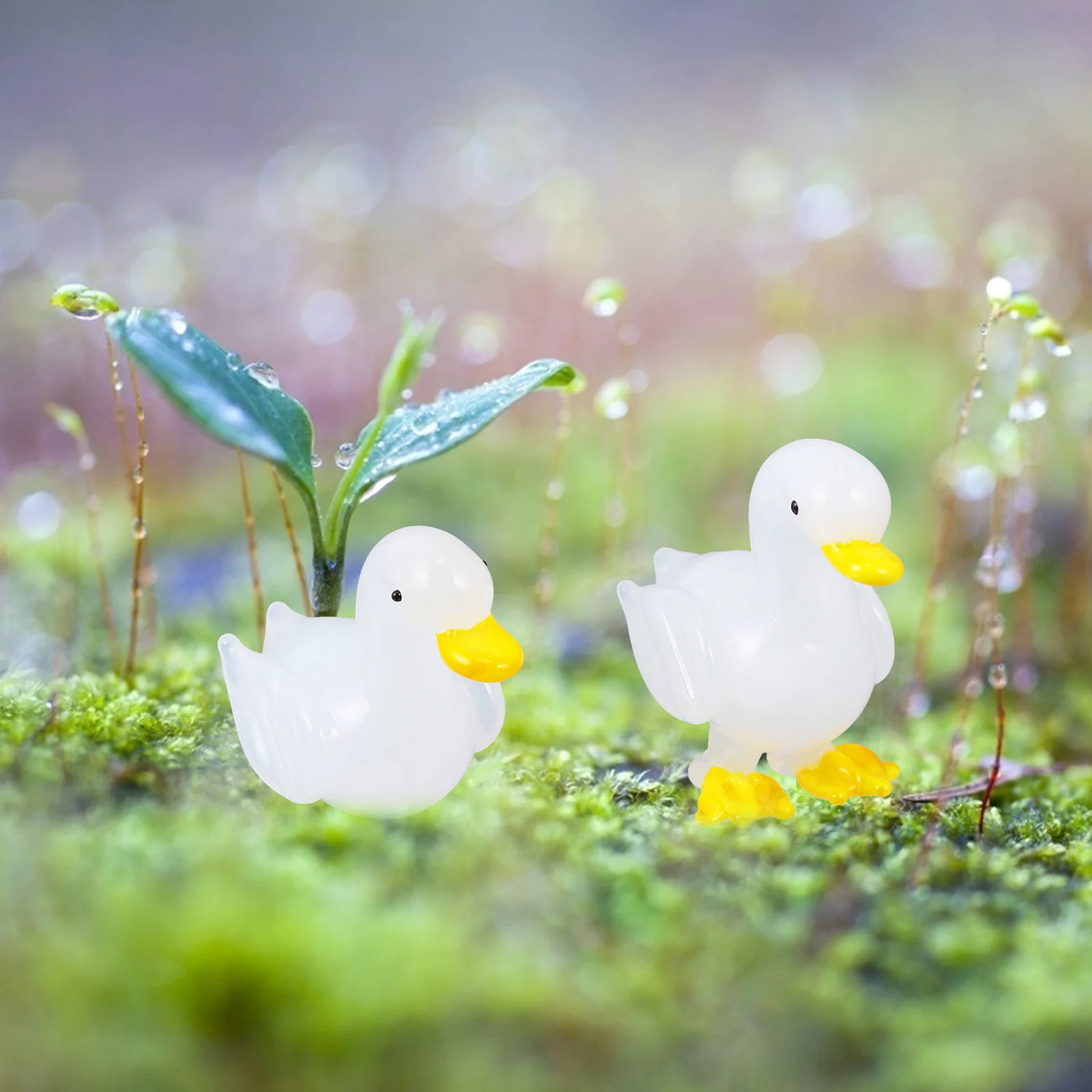

4 Pcs Duck Figurine Mini Ducks Animal Figurines Home Decor Decorations Outdoor Ornaments
