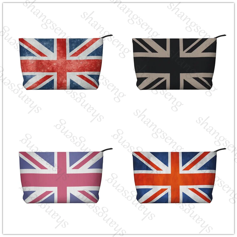 

British flag Corduroy cosmetic bag toiletry storage bags ladies box luxury travel zipper storage bag