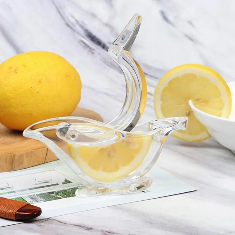 Acrylic Lemon Juicer Manual Transparent Fruit Juicer Home Kitchen Bar Gadget Bird Shape Citrus Juicer Hand Held Orange Squeezer