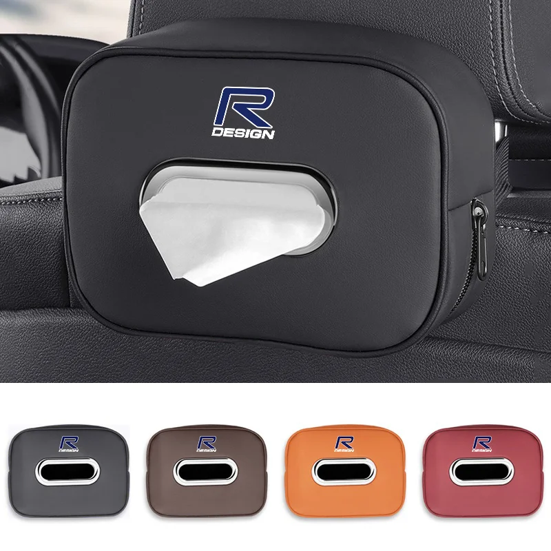 

Car Tissue Organizer Bag Paper Towel Storage Box Accessory For Volvo RDesign XC90 XC60 S60 V40 XC40 V60 V50 S40 XC70 C30 C40 S70