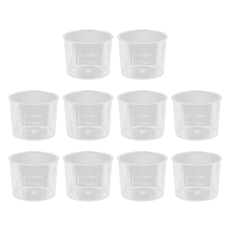 10 PCS Multi-purpose Measuring Cups with Scale for College Cooking Baking 15ml