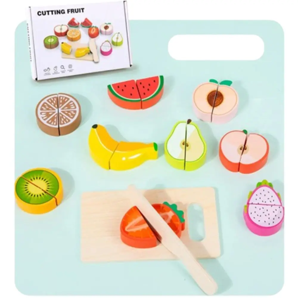 1 set Houten Keuken Snijden Fruit Speelgoed Spelen Voedsel Montessori Simulatie Keuken Doe alsof Cognitief Interactief