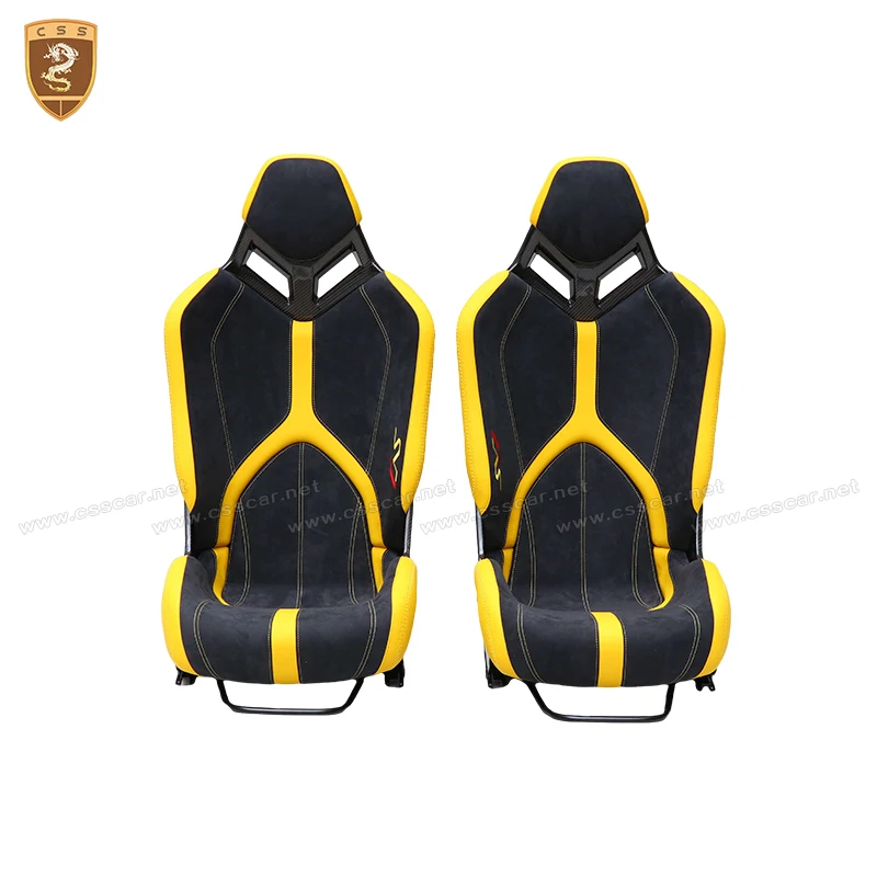 CSSYL Brand Custom Car Seat Covers Set For Lamborghini LP700 Multicolor Dry Carbon Fiber Seat Back LP700 SVJ Car Seats Protector